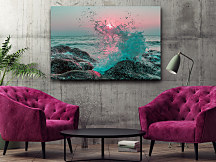 Obraz Morské vlny pri západe slnka